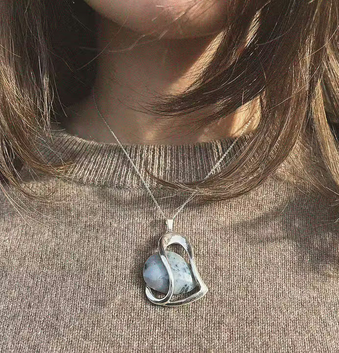 Kalcedon - Halsband stor