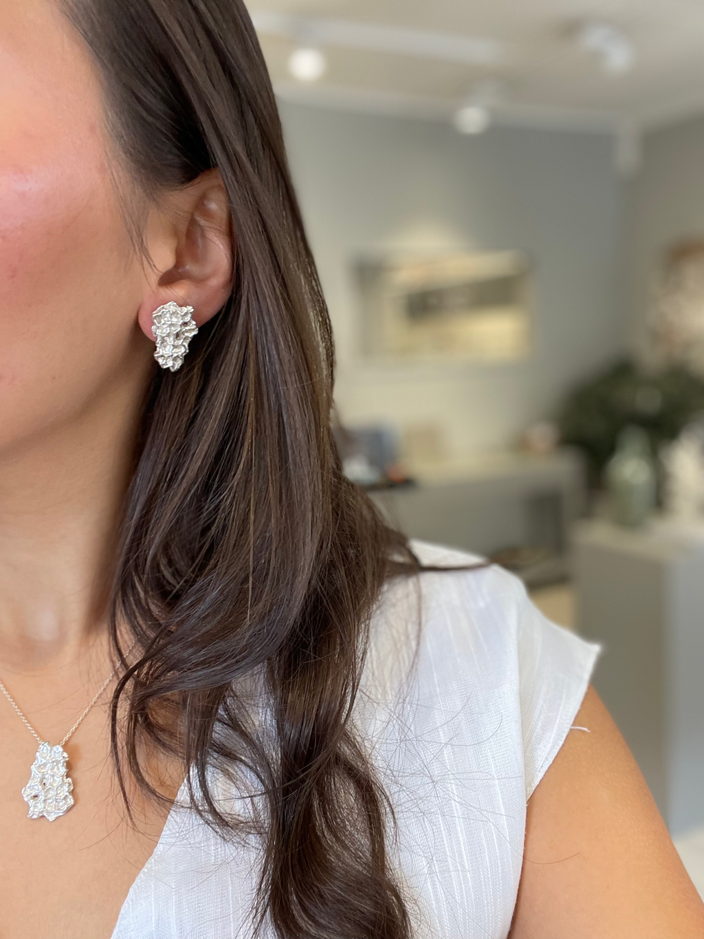 Korall - örhängen